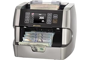 NUCOUN VC-7 Bank Grade Money Counter Machine Mixed Denomination,Value Counting,Mulit Currency,Printer Enabled,Serial Number,Cash Bill Counter 2CIS/UV/IR/MG/MT Counterfeit Detection, Cash Counter