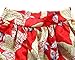 Lovezesent Women's African Floral Printed High Split Maxi Skirt Large Red