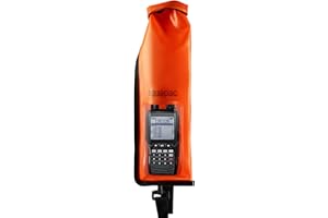 Aquapac Stormproof VHF Radio Case | Portable IPX6 Waterproof Case with Shoulder Strap for Walkie Talkie - Orange