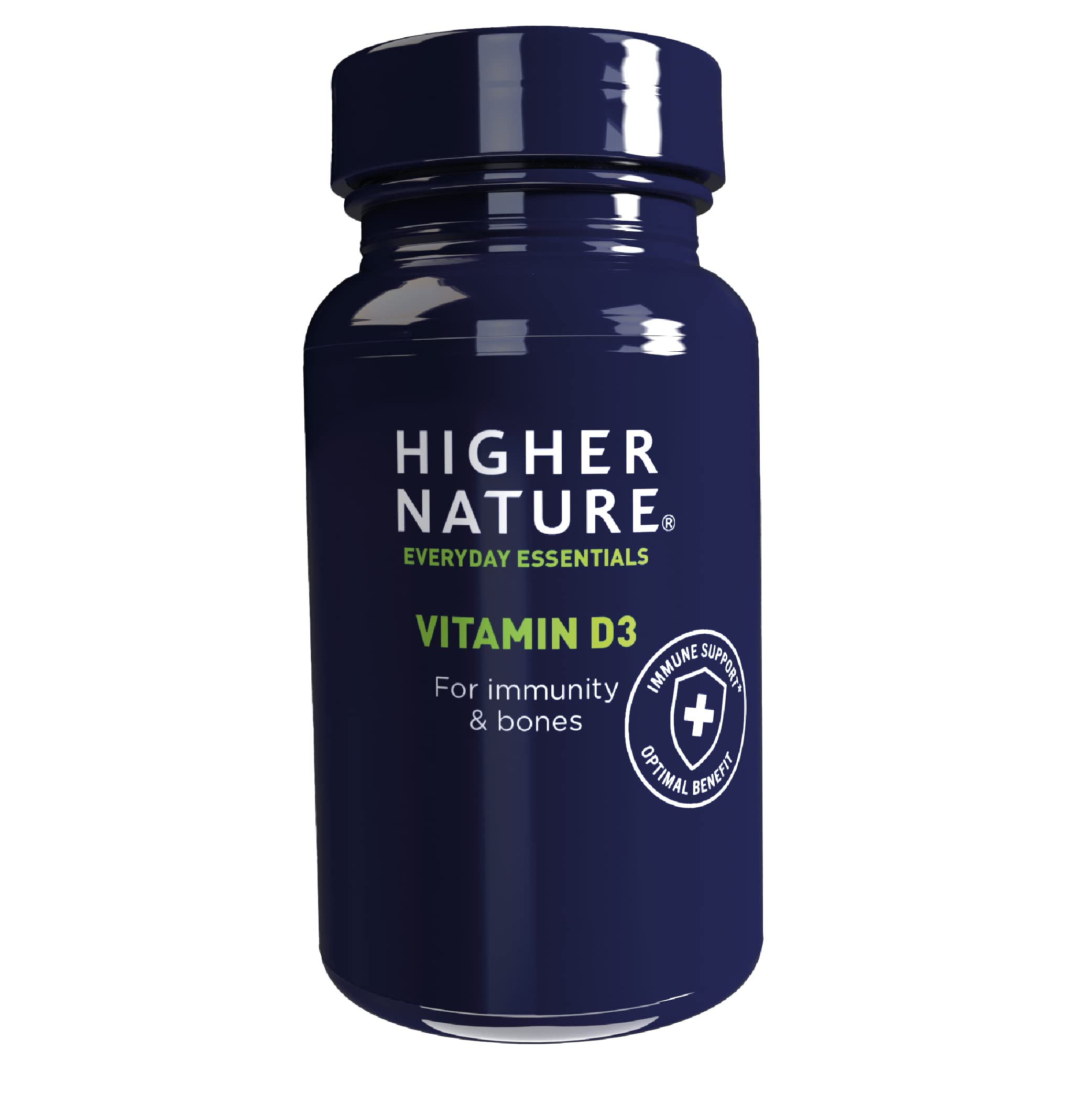 Higher Nature - Vitamin D3 - Supports Immunity - Supports Muscle Function - The Sunshine Vitamin - 120 Capsules