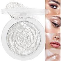 Amazon.com: evpct Pearl White Silver Face Highlighter Makeup ...