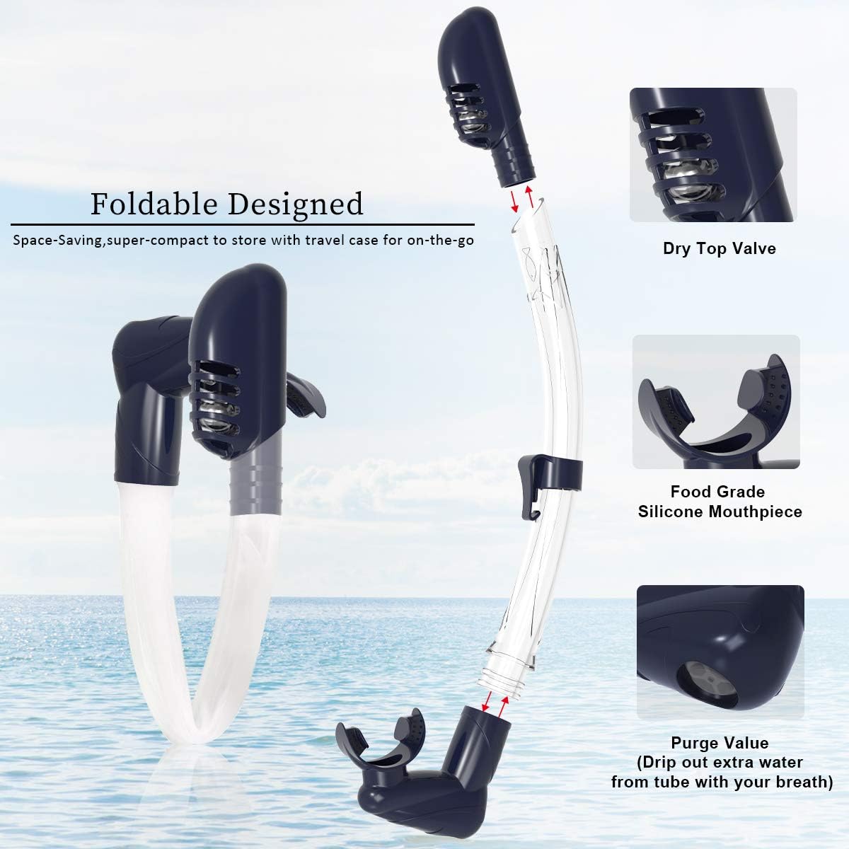 WSTOO Dry Snorkel Set, Anti Fog Snorkel Mask, 180 Degree Panoramic View Scuba Diving Mask, Snorkeling Gear for Adults : Sports & Outdoors