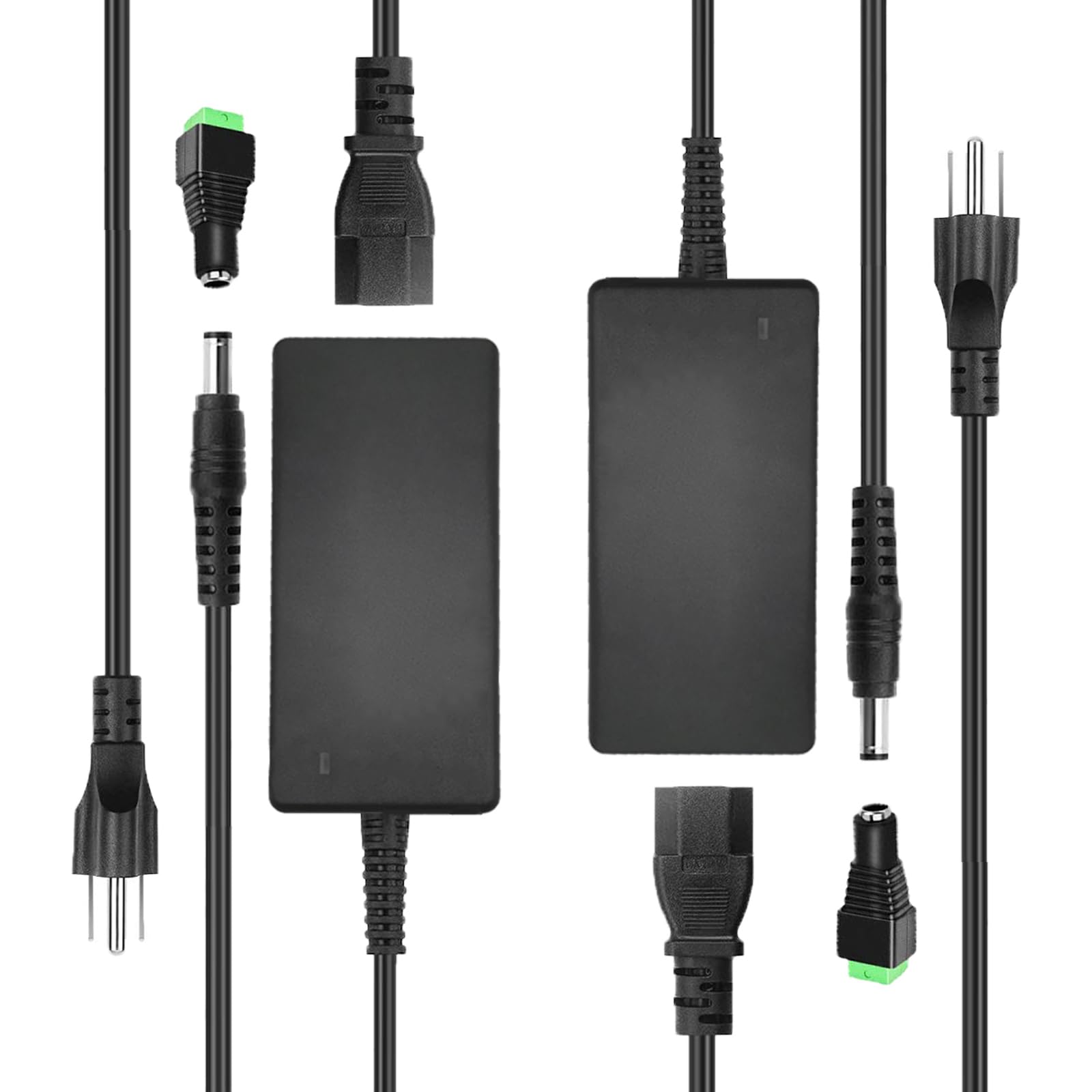 Photo 1 of 2 Pack HZHFCB 24V 6A 144W Power Supply Adapter AC Power Adapter Supply AC/DC Adapter 100V~240V AC to DC Converter for 5050 3528 LED Strip Light 3D Printer CCTV Camera LCD Monitor