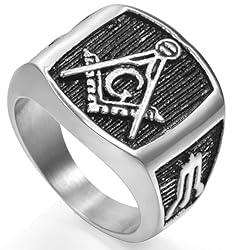 Jude Jewelers Retro Vintage Stainless Steel Masonic