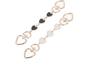 2 Pieces Bag Extender Chain Strap, MaehSab Heart Shape Cute Purse Extender Strap Charms Replacement Accessory for Purse Handb