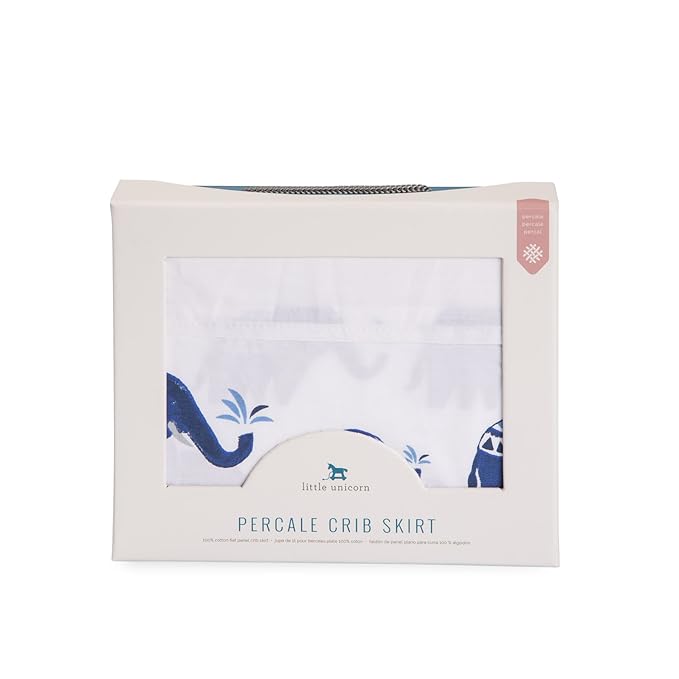 little unicorn percale crib skirt