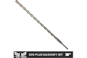 Owl Tools SDS Plus 3/4 Inch x 18 Inch Masonry Drill Bit for Rotary Hammers (Industrial Grade Carbide Tipped) Extra Long Perfect for Concrete, Cement, Brick, Stone, and More!