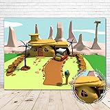 The Flintstones Party Photo Backdrop 7x5 Vinyl Mason Rocks Background African American Pebbles or Bam bam Gender Reveal Perso