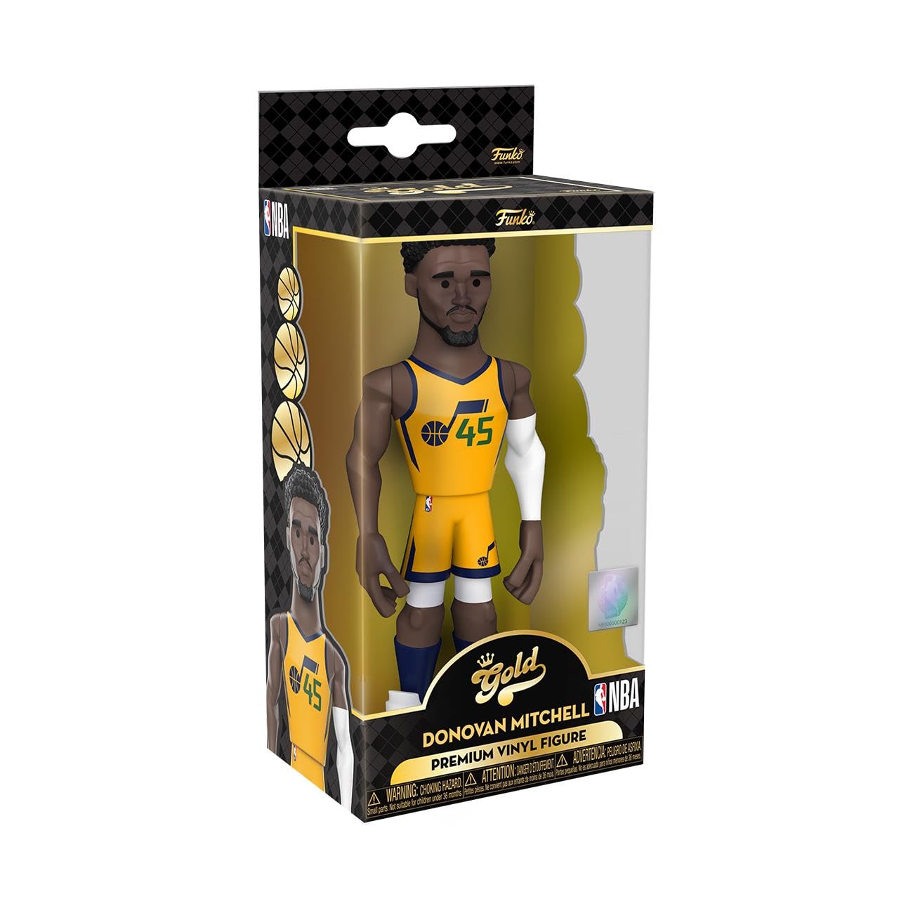 Funko Gold 5" NBA: Jazz-Donovan Mitchell - (CE'21) - 1/6 Odds for Rare Chase Variant - Collectable Vinyl Action Figure - Birthday Gift Idea - Official Merchandise - Ideal Toy for Sports Fans