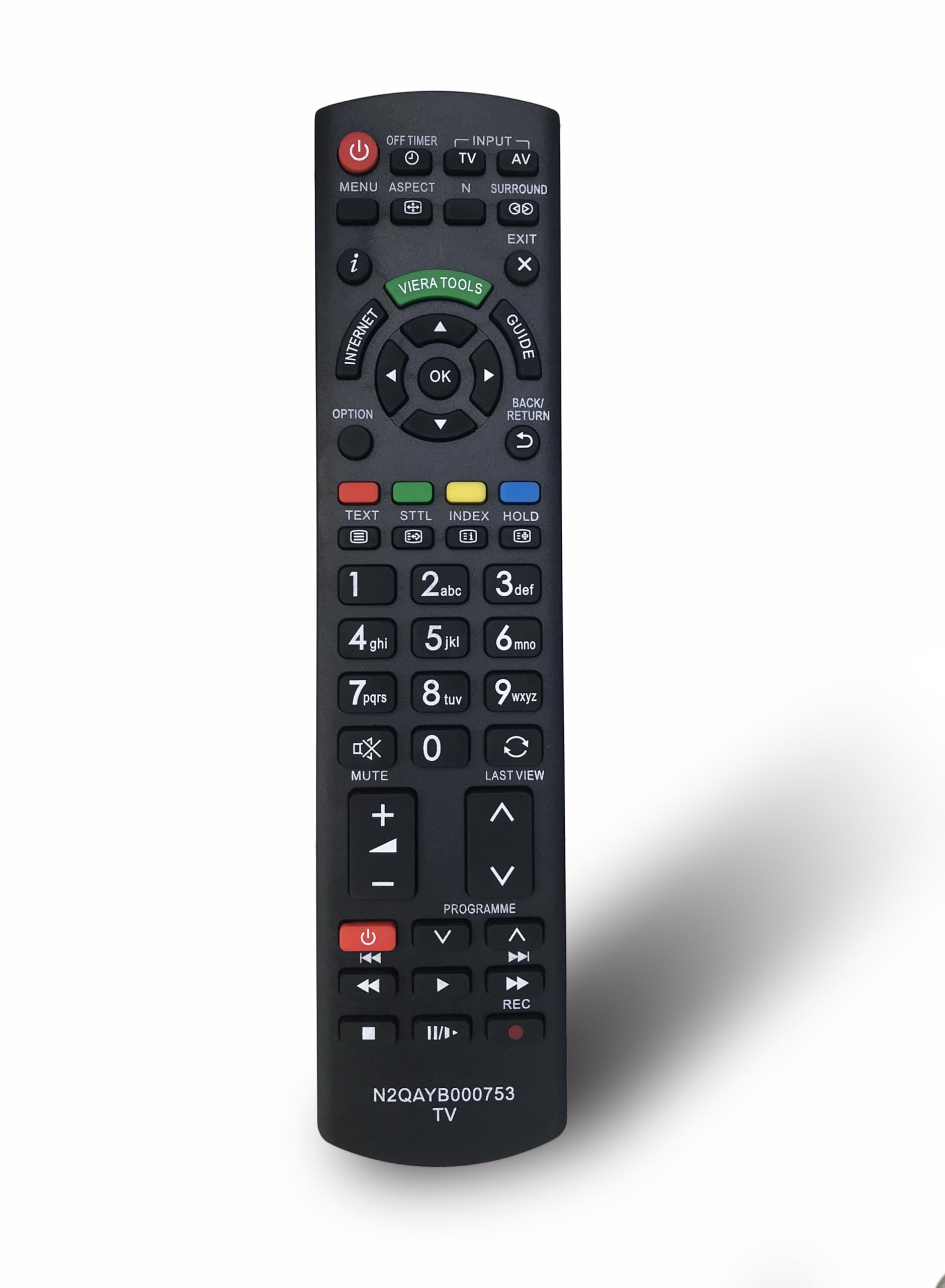 Replacement Remote Control N2QAYB000753 for Panasonic Viera Internet TV N2QAYB000752 TX-L47E5B TX-L32D25BA TX-L32E5B TX-L37E5B TX-L42E5B TX-P42S30B TX-L47EW5 TX-LF42E30 TX-L32D28ES TX-L32E30E