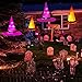 YUNLIGHTS Halloween Decorations 6Pcs Witchs Hat Decor Light 33ft String Lights for Indoor,Outdoor,Garden, Trees, Party Decor
