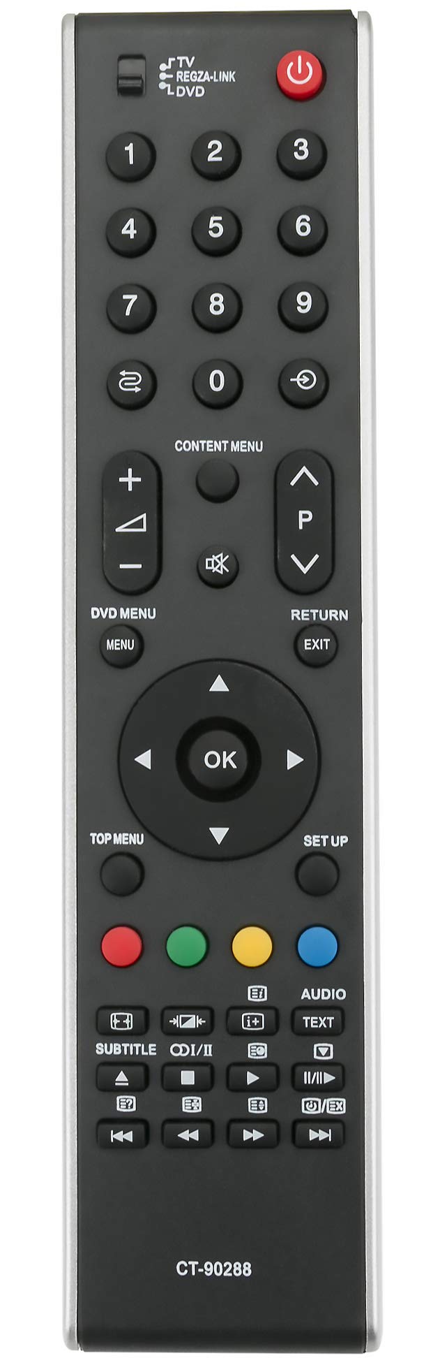 ALLIMITY CT-90288 sub CT-90126 sub CT-90301 Remote Control Replaced for Toshiba TV 32C3005P 32C3005PG 32XV565D 32XV566D 37C3005P 40XF350P 40XF351P 40XF355D 46XF350D 46XF351P 46XF355DG 46XV565DG