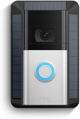 Amazon Devices - Ring Solar Charger for Battery Doorbells - compatible with Video Doorbell 3, Video Doorbell 3 Plus, Video Doorbell 4, Battery Doorbell Plus, Battery Doorbell Pro