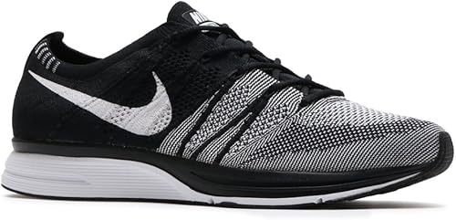 flyknit trainer black white