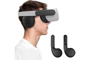 AMVR Silicone Ear Muffs for Meta Quest 2 VR Headset to Enhanced Headset Sound, for Quest 2 Accessories Headphone Extension Co