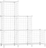 AWTATOS Cube Storage Unit 6 Cube Wire Shelves White USCIH06WE