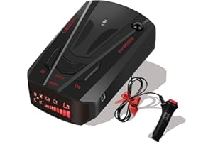 YINZOONAIL Newly Radar Detector for Cars with Led Display, Long Range Detection, Mute Memory, City/Highway Mode Detectors, Ideal Gifts for Cars (Black)