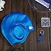 Wigoo Long Hair Swim Cap,Waterproof Silicone Swimming Cap for Adult Woman and Men,Keeps Hair Clean Ear Dry with Nose Clip and Ear Plugs (Blue)
