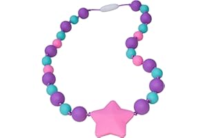 MUNCHABLES: JEWELRY FOR KIDS THAT CHEW Munchables Starlight Chewelry Necklace for Girls (Purple/Aqua/Pink)