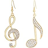 Fashionable Music Note Dangle Earrings With Unique Y Clef Musical Notes Drop Earrings for Women