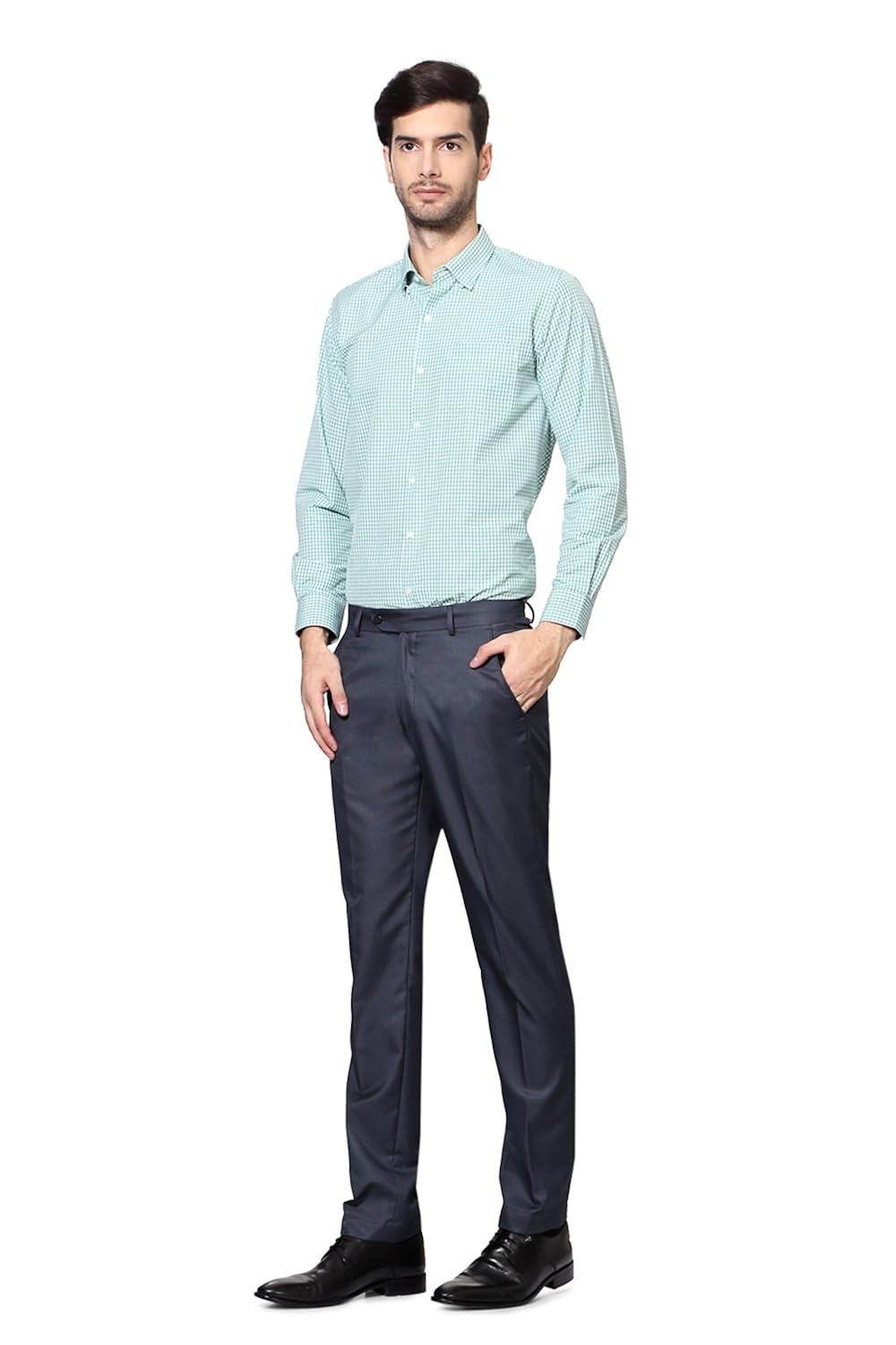 peter england blue trousers