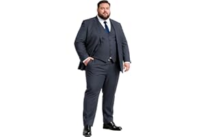 GATMSTZ 3 Piece Suit for Men Big and Tall Classic Fit Men Tuxedo Suit Set Jacket Vest Pants