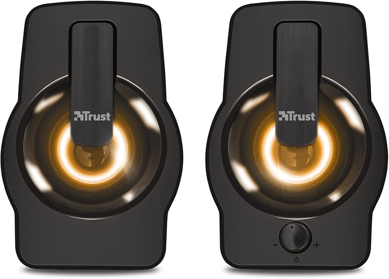 Gemi 2.0 Altavoces con Iluminación LED RGB, 12W (6W RMS), Negro
