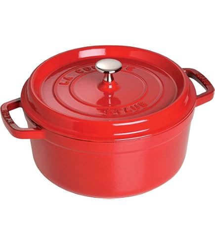 Amazon.com: Staub Cast Iron Round Cocotte, Dutch Oven, 7-quart