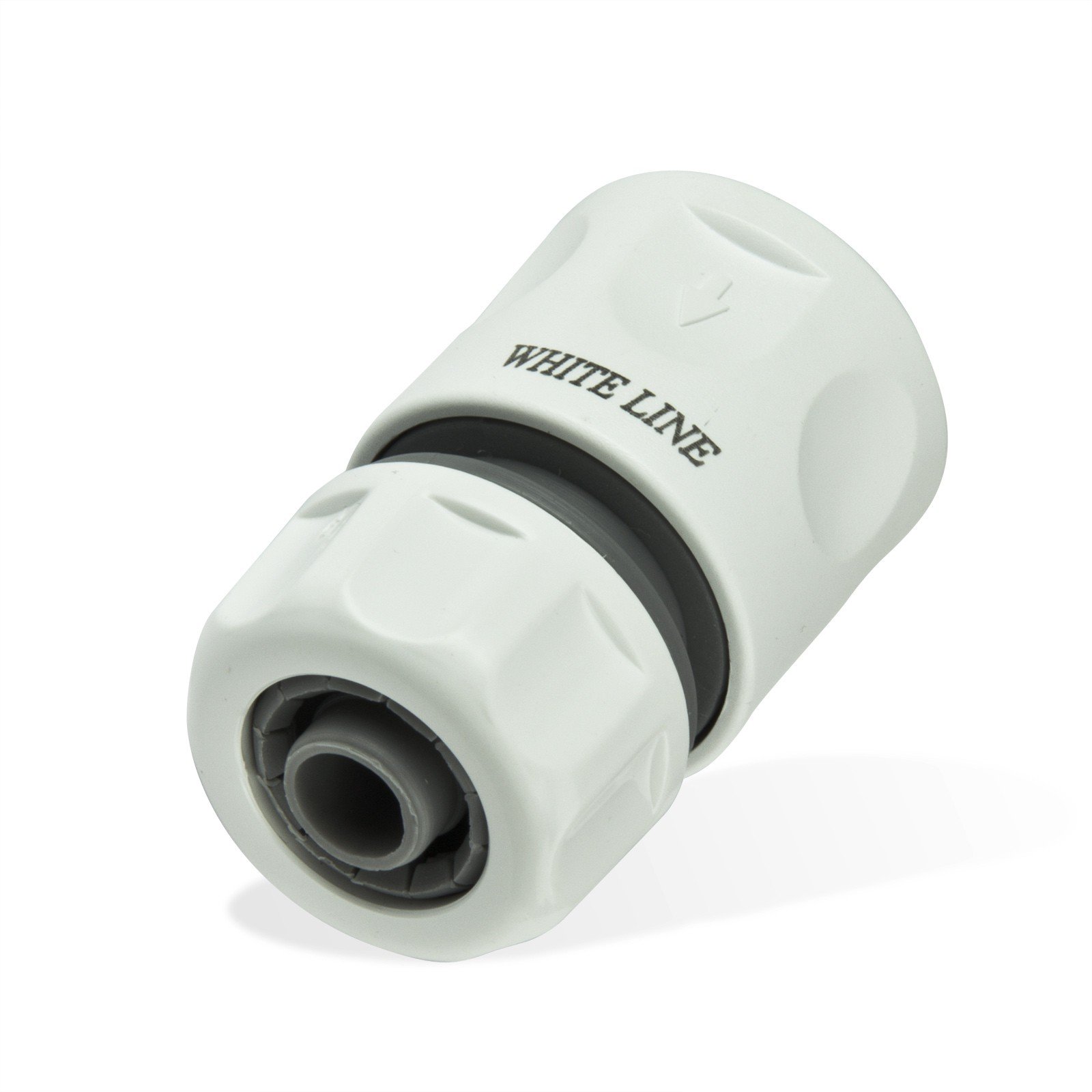 Bradas WL-2140 White Line Connector for 1/2 or 5/8 Inch Hose, End Piece, White, 4x2x2 cm, 1 Piece