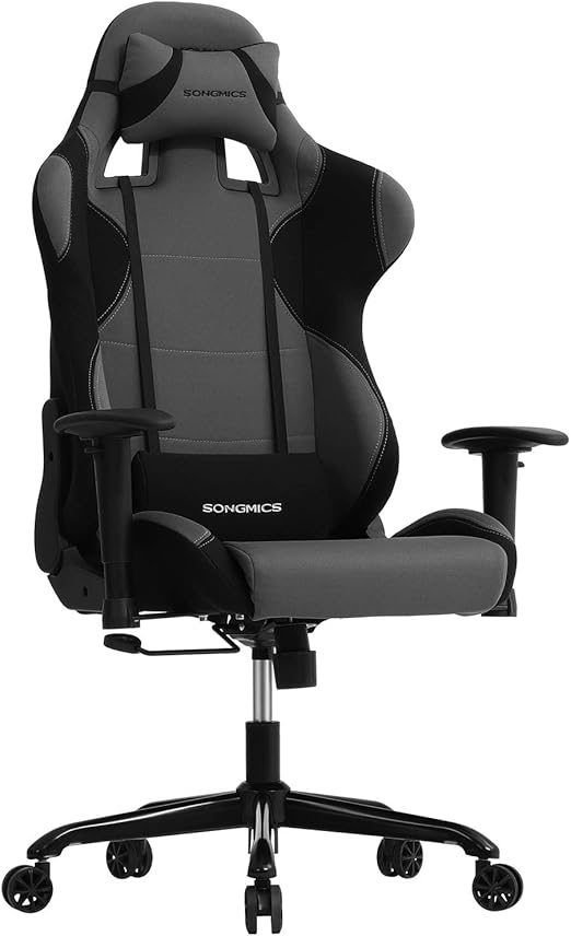 Songmics Chaise Gamer Fauteuil De Bureau Racing Sport Avec Support