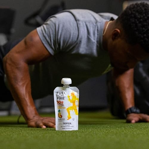 Fuel for Fire Protein Smoothie Squeeze Pouch Tropical (12-Pack