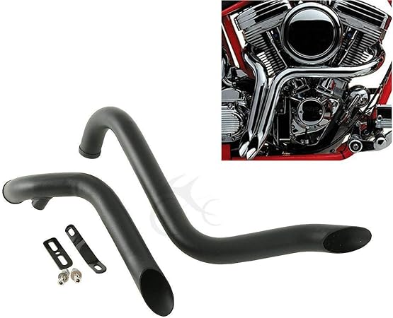 Amazon Huili Jphome 1 3 4インチ スーパーショート マフラー 爆音 ハーレー ソフテイル スポーツスター 対応 エキゾーストパイプ 車 バイク