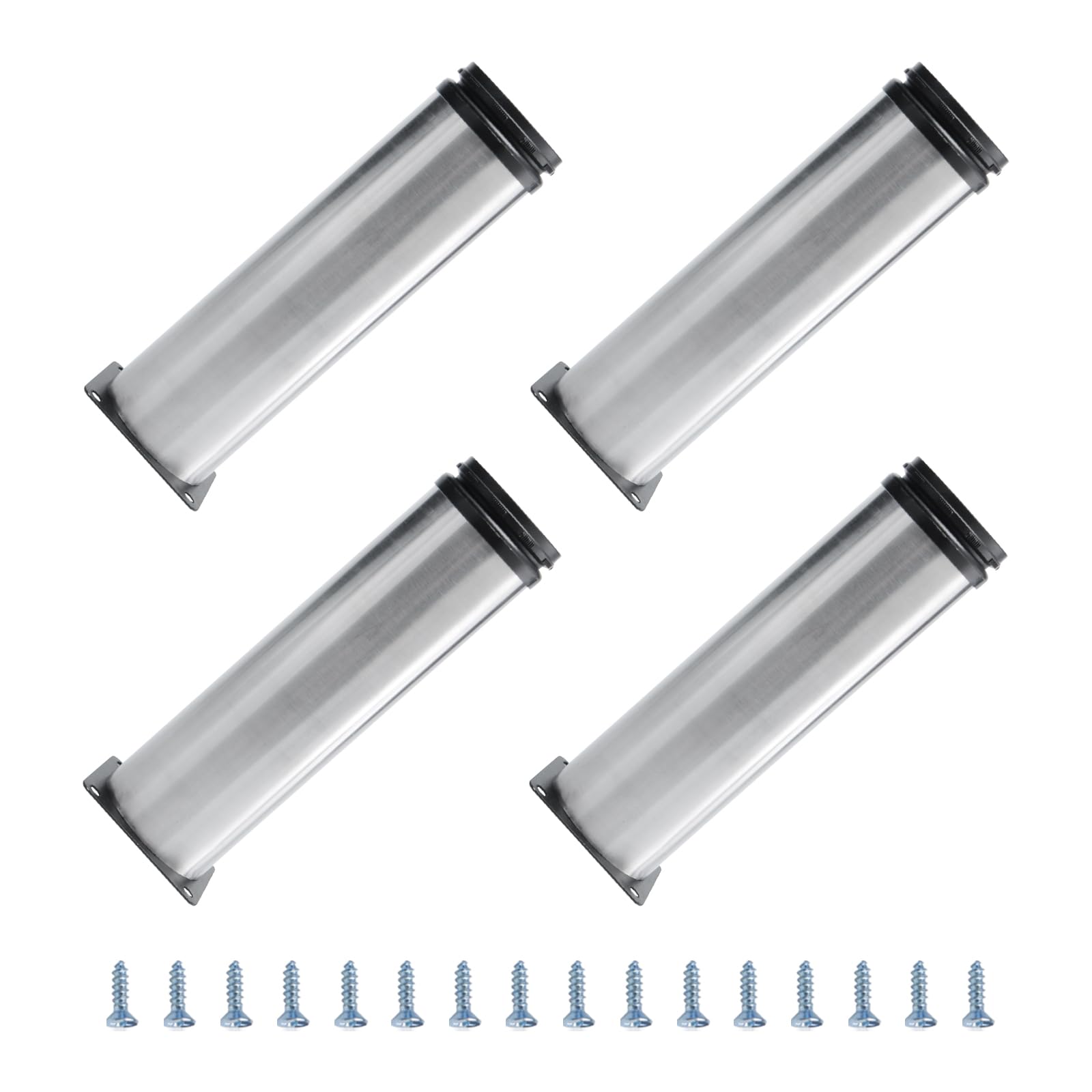 METALLIXITY Furniture Legs (7 Inch Height) 4Pcs, Stainless Steel Furniture Cabinet Metal Legs with Screws - for Home DIY Projects, Sofa Legs, Chair Legs, Table Legs