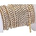 Aketek 10 Yard Crystal Rhinestone Close Chain Clear Trim Sewing Craft 2mm Gold color
