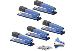 Craftinova Stapler, Metal Desktop Stapler, 25 Sheet Capacity Desktop Stapler, Stapler Heavy Duty, with 2000 Staples & Stapler Remover, Office Stapler, 5 Pack