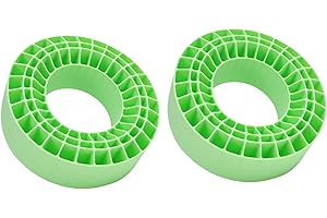 Fabater High Elasticity 2Pcs Silicone Tire Inserts 2.2 Inch Hollow Liners for 1/10 Crawler Cars Water Resist RC Tires (Green)