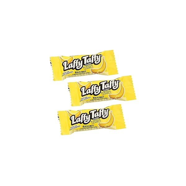 LAFFY TAFFY CANDY, BANANA FLAVOR, INDIVIDUALLY WRAPPED CANDY (145 PIECES)