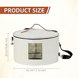 Yugada Round Hat Storage Box 18in White Felt Foldable Travel Organizer Bin view 2
