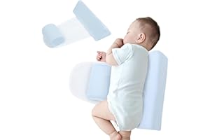 Breathable Wedge Pillow, Adjustable 45 Degrees, for Daily use,Removable and Washable Breathable Bedding Set (B)