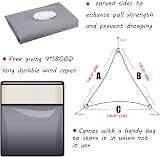 HEYOMART Sun Shade Sail 5x5x5m Triangle UV40+ Waterproof Grey with Ropes view 7