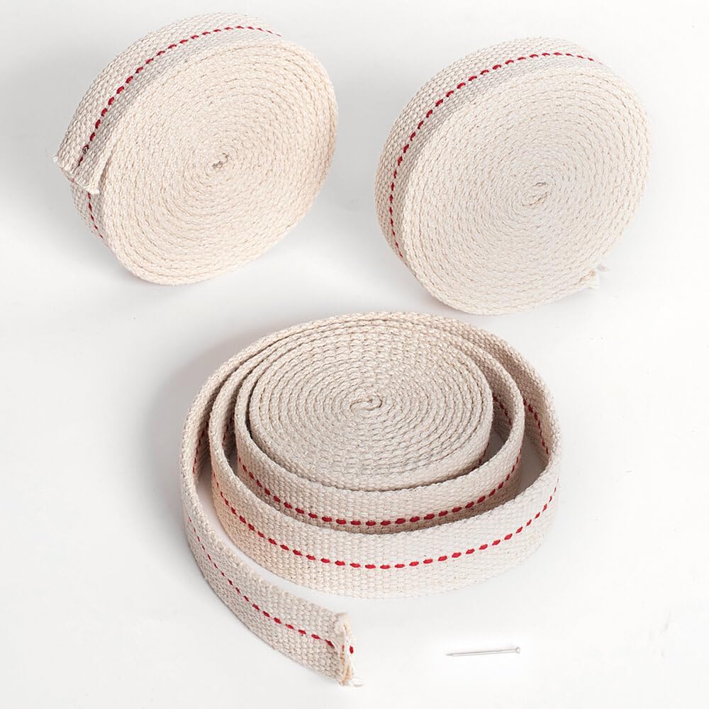 Oil Lamps & Accessories - Oil Lamp Wicks. 19.5 Foot Durable Oil Lamp Wick. 3pcs Oil Lamp Wicks 3/4 Inch Flat. 6.5 Foot 1 Roll Stable Combustion Lantern Wick. Oil Lamp for Indoor use Kerosene Lanten Easy to Trim Lamp Wicks.