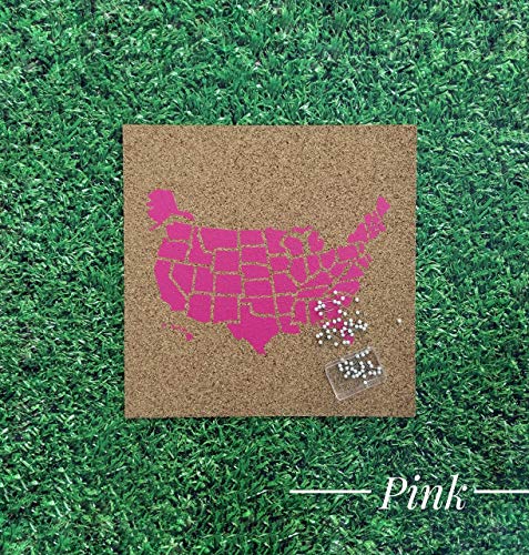 Push Pin Cork Travel Map of the United States / Wanderlust Travel Gift / USA Bulletin Board / US Corkboard - Thumbnail 7