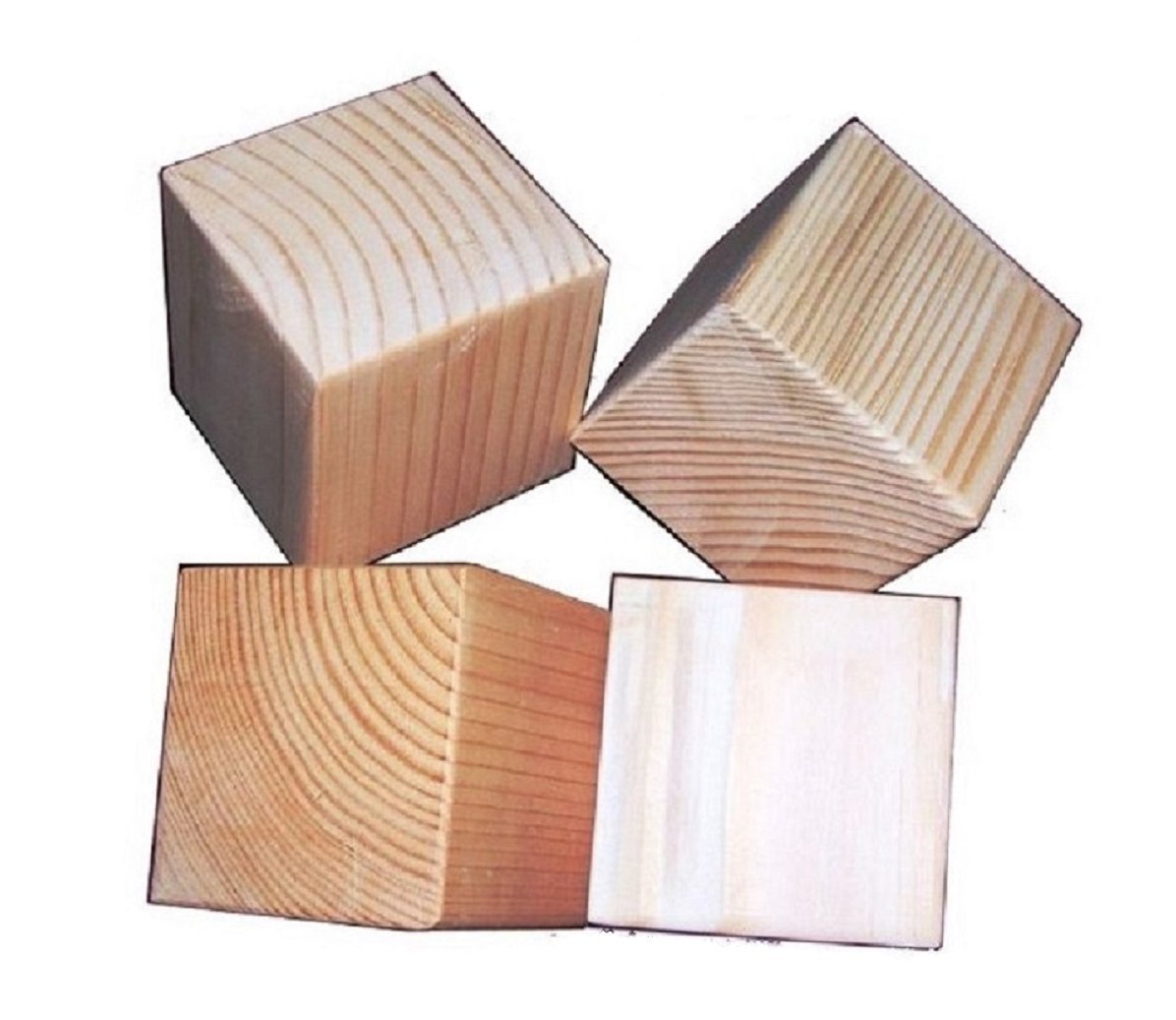 3 inch wooden cubes