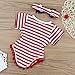 4th of July Toddler Baby Girl Romper American Flag Stars Stripes Pompom Tassel Balls + Headband