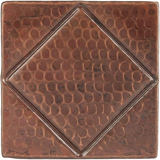 Hammered Copper Tile with Diamond Design Home & Kitchen