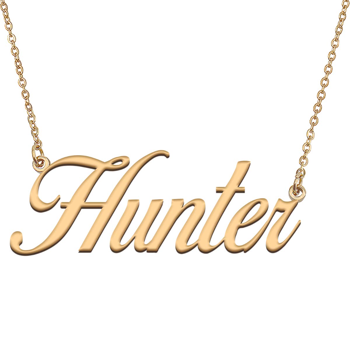 HUAN XUN Customized Custom Simple Any Name Necklace