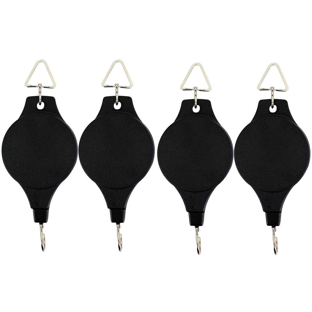 Meliya Retractable Hanger Adjustable Heavy Duty Plant Pulley Hook for Hanging Planters Flower Basket Pots, Birds Feeder, Plant Grow Light