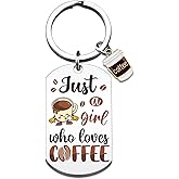 FAFQBING Coffee Lover Gifts for Women Coffee Keychain for Sister Friend Bestie Coffees Gifts for Girls Barista Gift Birthday Gift Ideas for Her