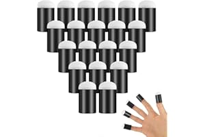 COMNICO Finger Sponge Daubers, 20 Pieces Finger Painting Sponge Set Daubers Washable DIY Craft Drawing Tools Flower Stencil Finger Painting Brush for Card Making