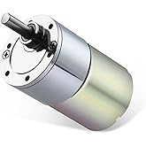 Greartisan DC 12V 1000RPM Gear Motor High Torque Electric Micro Speed Reduction Geared Motor Eccentric Output Shaft 37mm Diameter Gearbox
